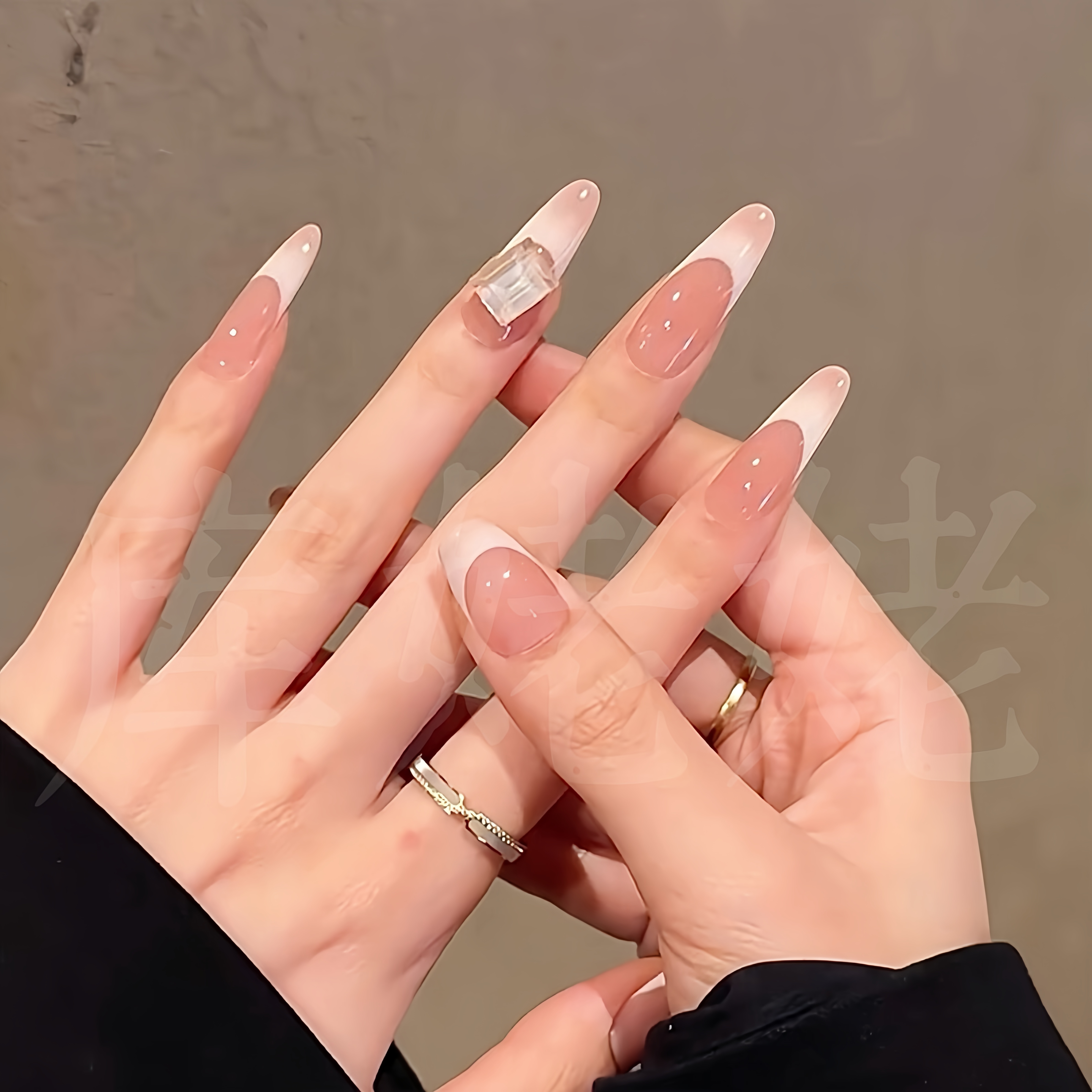 【甜心】Kull·库姥姥轻奢系列Nail 12片纯手工裸色纯欲风带钻穿戴甲