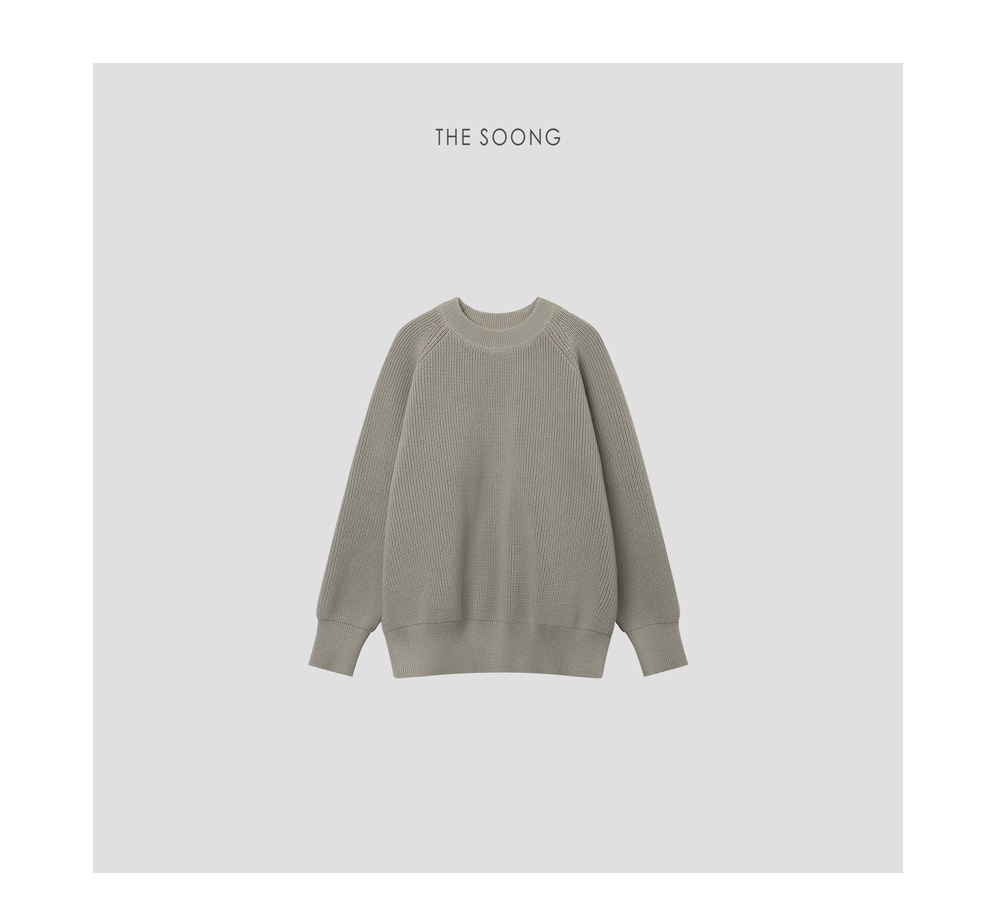 THESOONG |  "慵懒风灰色毛衣“HBMY222676