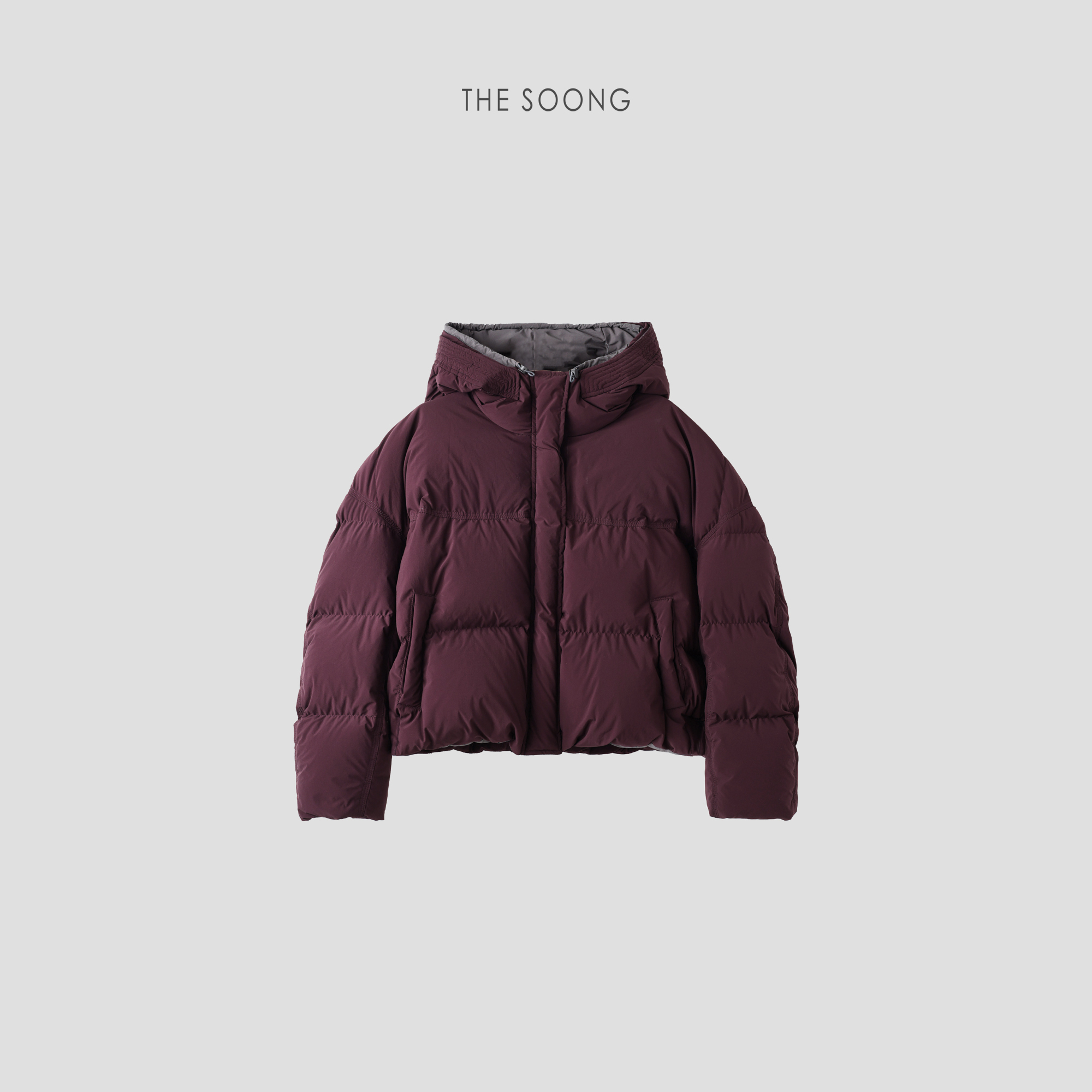 THESOONG|“泡芙白鹅绒”乌梅子酱短款连帽加厚保暖羽绒服外套F3146