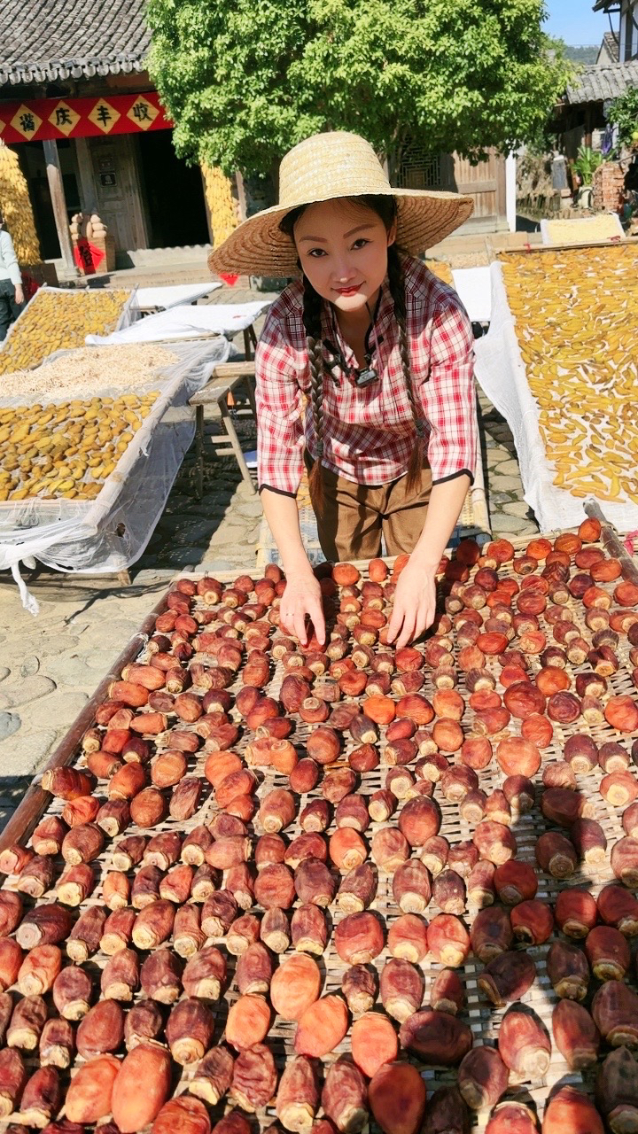 永嘉农家土特产柿子饼好吃软糯可口香甜