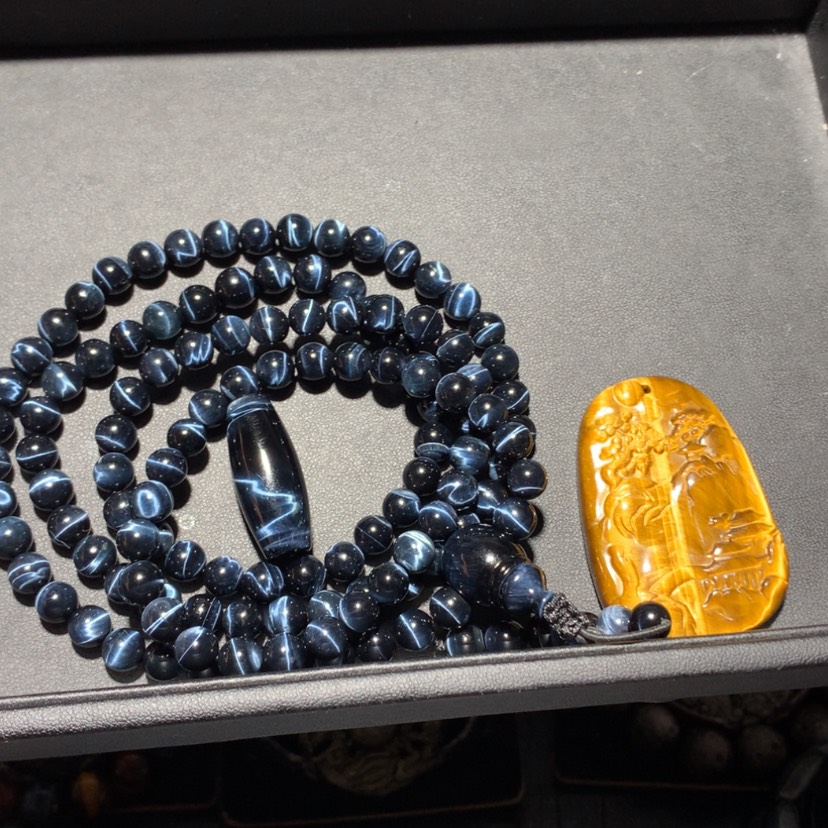 【闪购商品】木变石（虎睛石）吊坠(赠链)未镶嵌呆*?定制