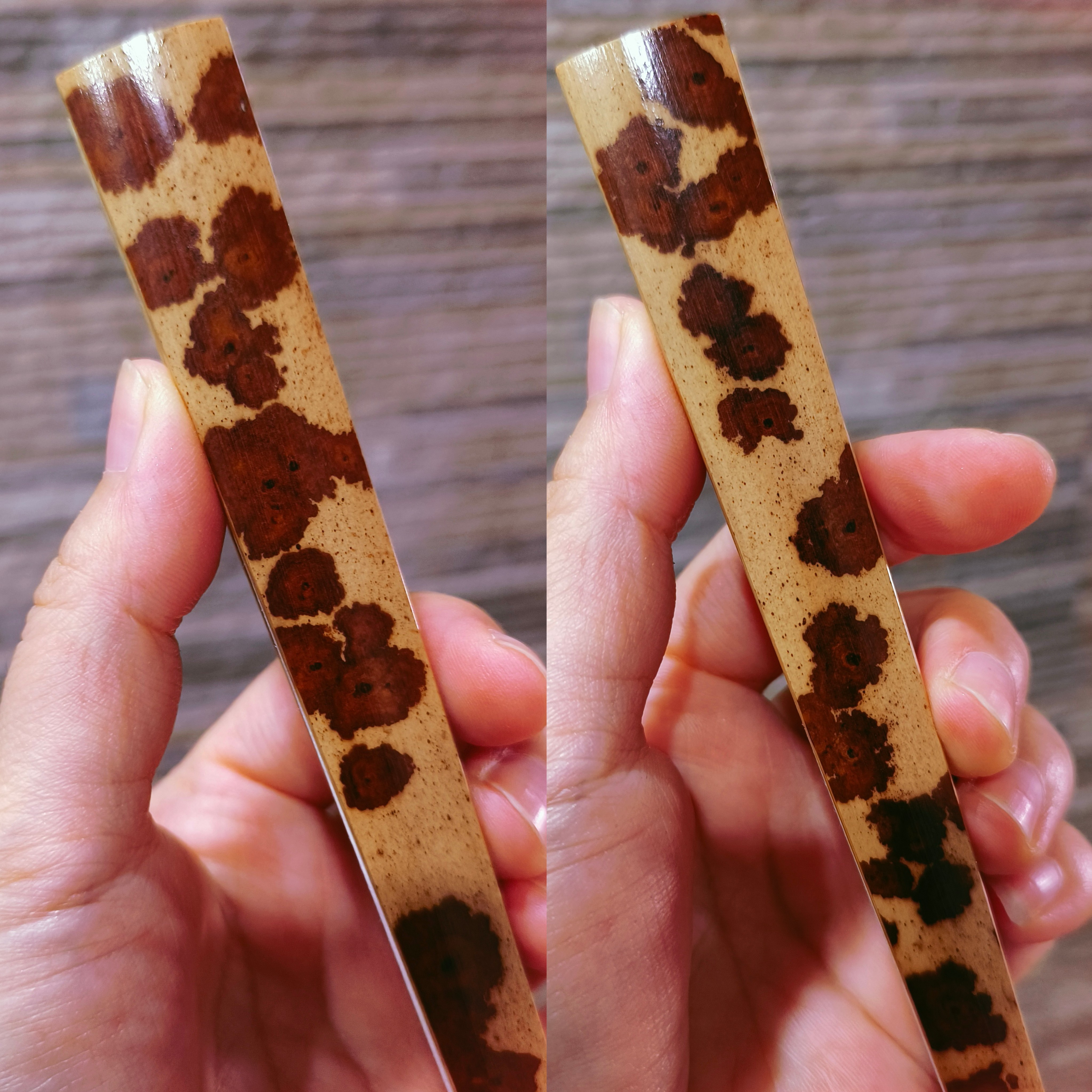 重器老料云南湘妃折扇非遗大师张良宏制蜡底花香妃扇95寸隐琴马牙