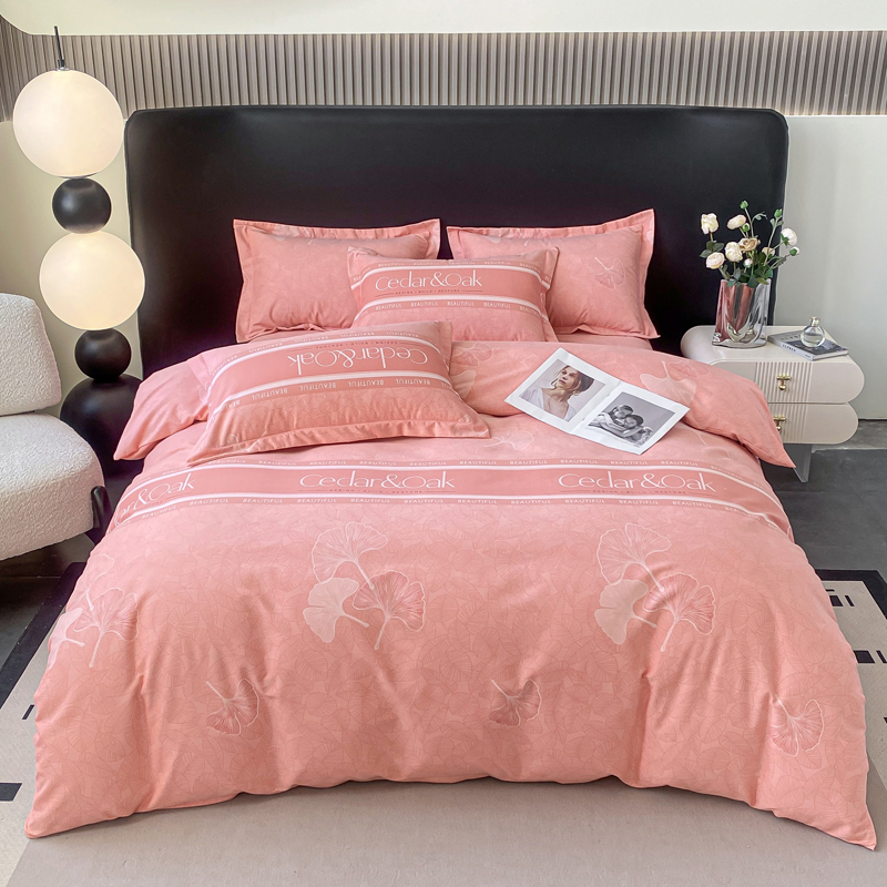 新品全棉四件套四季加厚斜纹棉高 支 高 密 印花被套床单床上用品