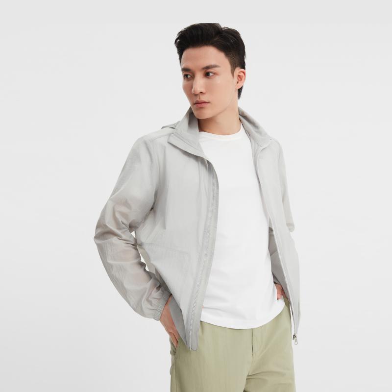 AIGLE艾高男士WR防泼水易打包超轻夹克户外皮肤衣外套Q793