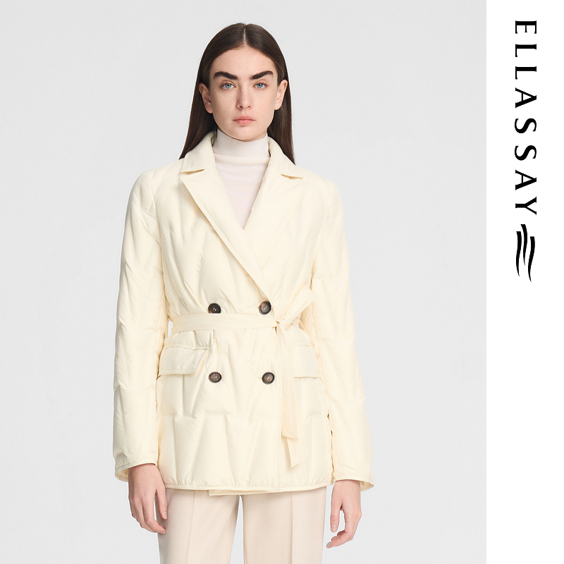ELLASSAY歌力思2024秋季新款简约温柔气质羽绒服女EWE354L04700