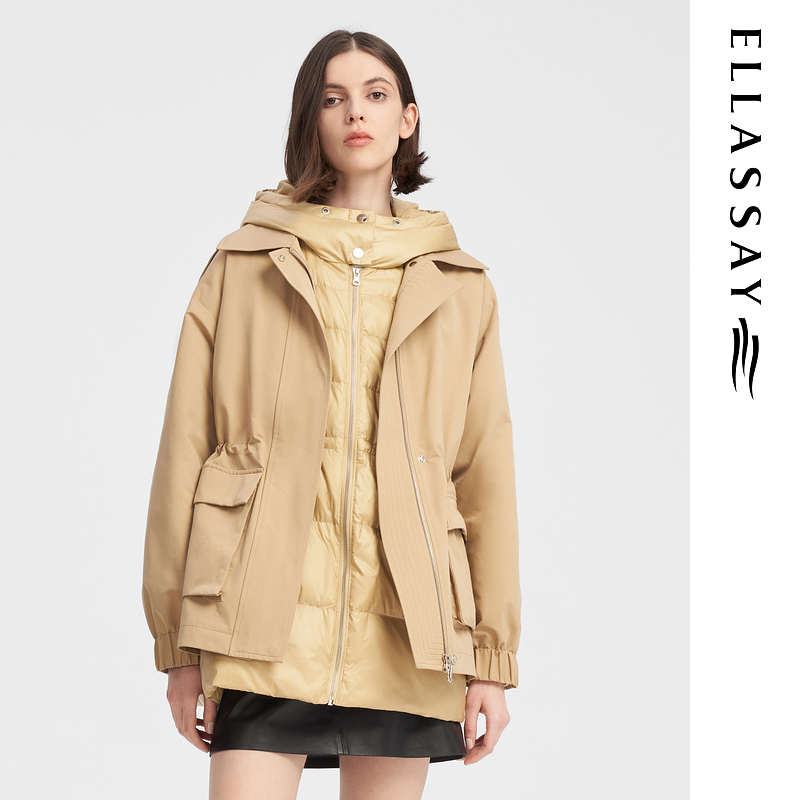 ELLASSAY歌力思秋冬新款时尚简约棉服女EWW344L03600
