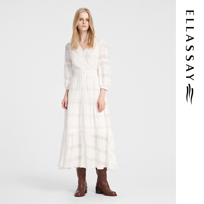 【留洋千金】ELLASSAY歌力思新款法式女装白色EWB351Y02000
