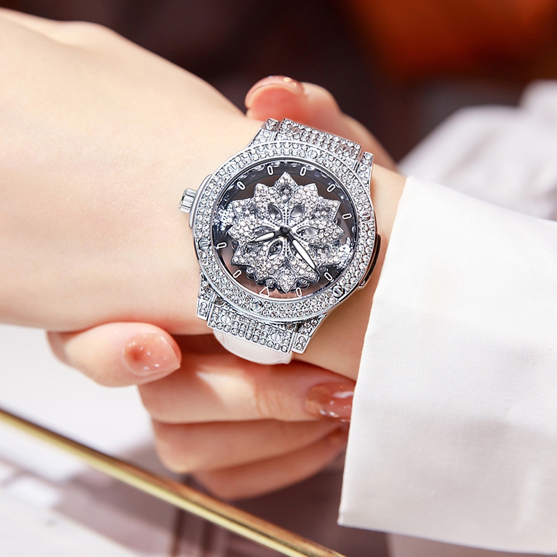 爆款DOM手表女时尚满钻气质百搭镶钻防水石英腕表G-1706 s