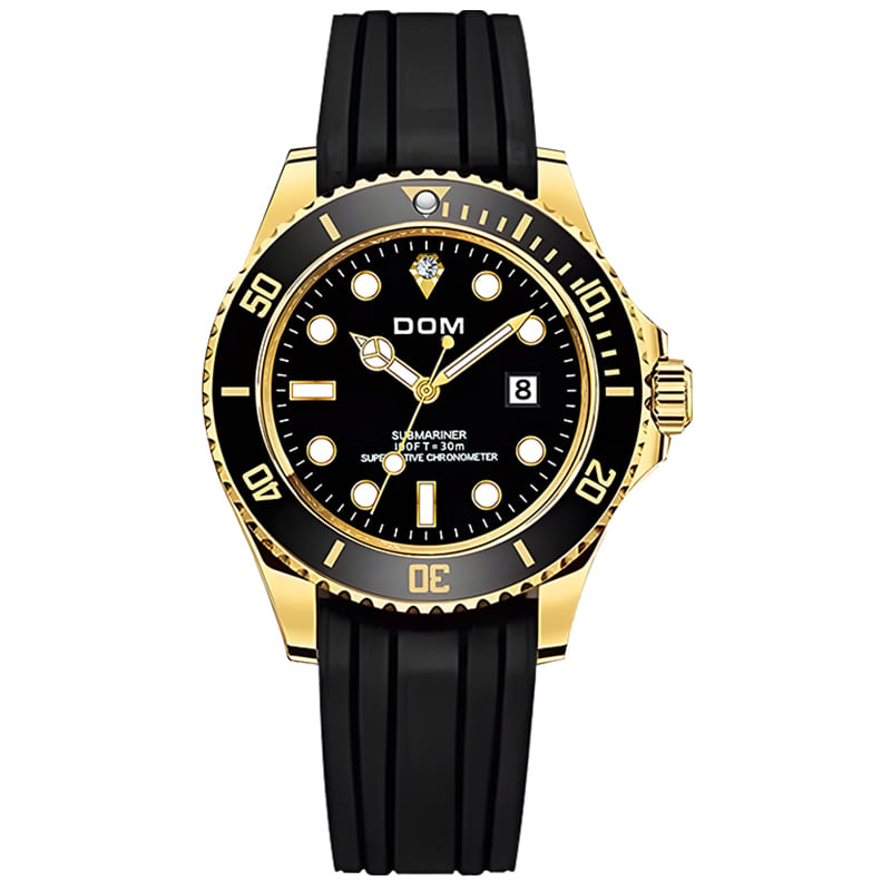 DOM腕表 潜水艇经典高档防水日历夜光男士手表  M-1770