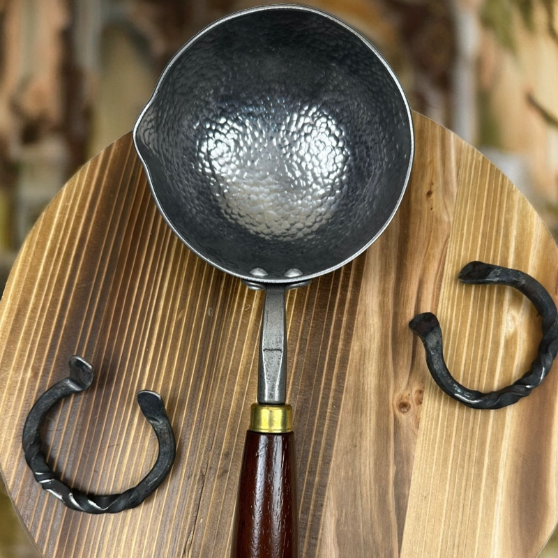 [手工泼油小锅]章丘高温小号迷你家用热油烧油淋油锅无涂层不粘锅