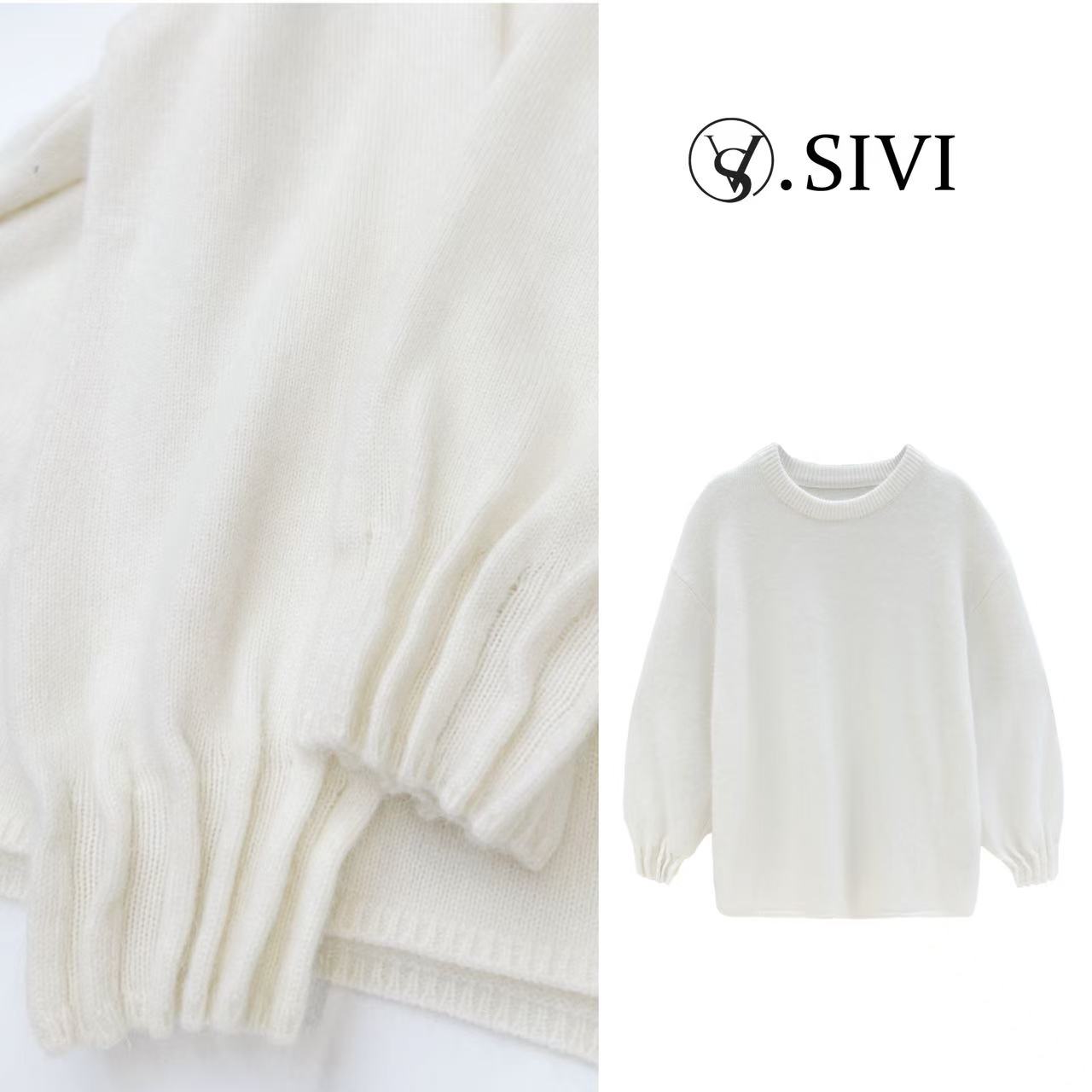 熙薇气质毛衣【心许百年】冬季新款时尚休闲上衣F7477