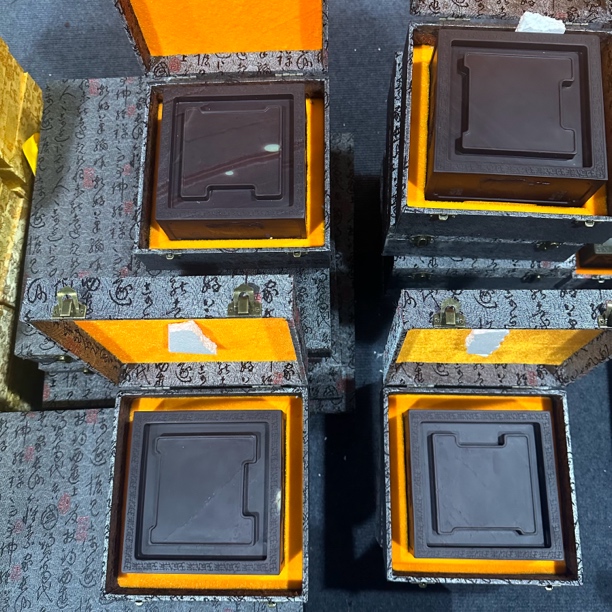 【百福图方形端砚】广东肇庆方形书画端砚