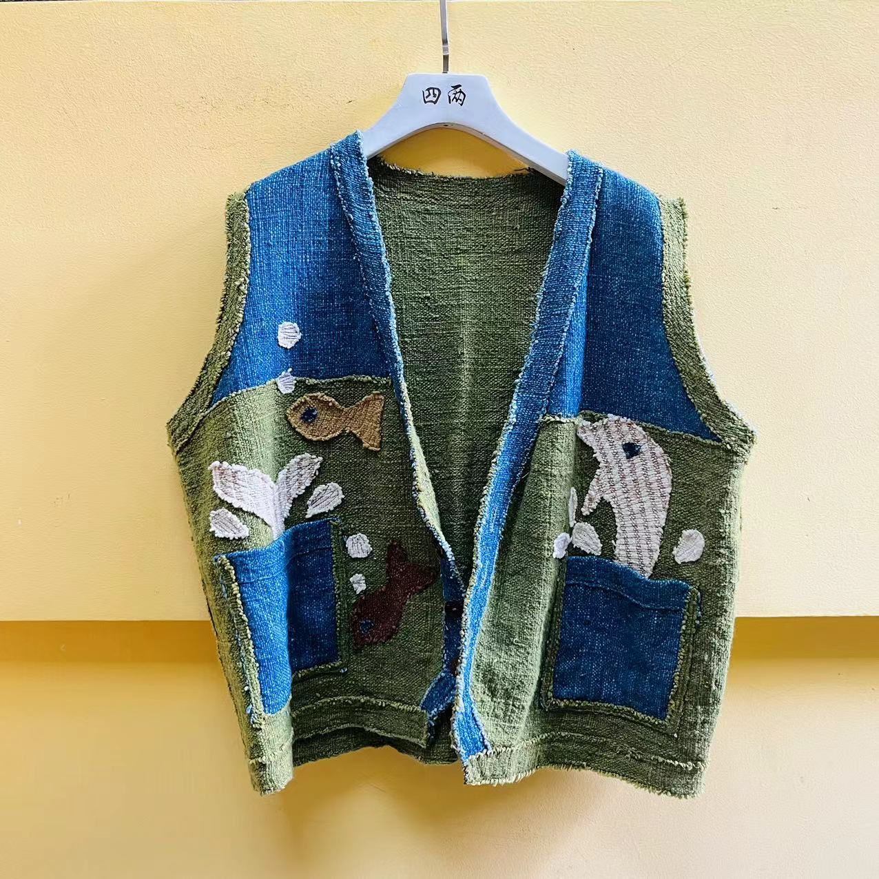 四两民族风手搓棉上衣（直播间选款，图片色已出）