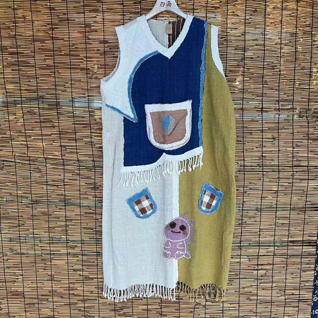 四两民族风手搓棉袍子