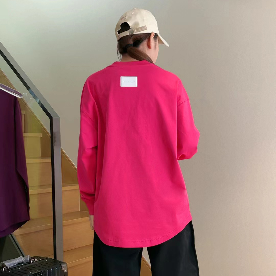 【多巴胺系列】ins强推必入300克纯色宽松重磅高端纯棉长袖T恤男