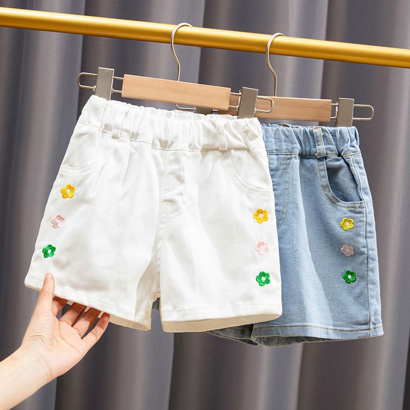朵美巴拉巴拉宝宝女童牛仔短裤夏季外穿薄款女宝宝裤子休闲百搭热