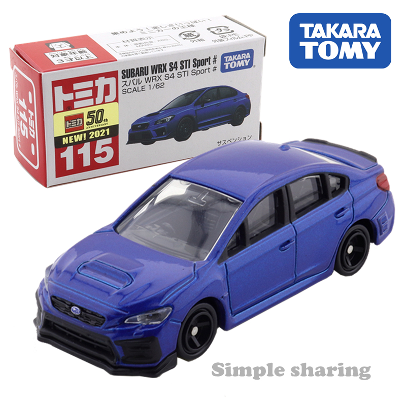 TOMY多美卡合金车模型男玩具TOMICA 115号斯巴鲁WRX S4 STI 初回