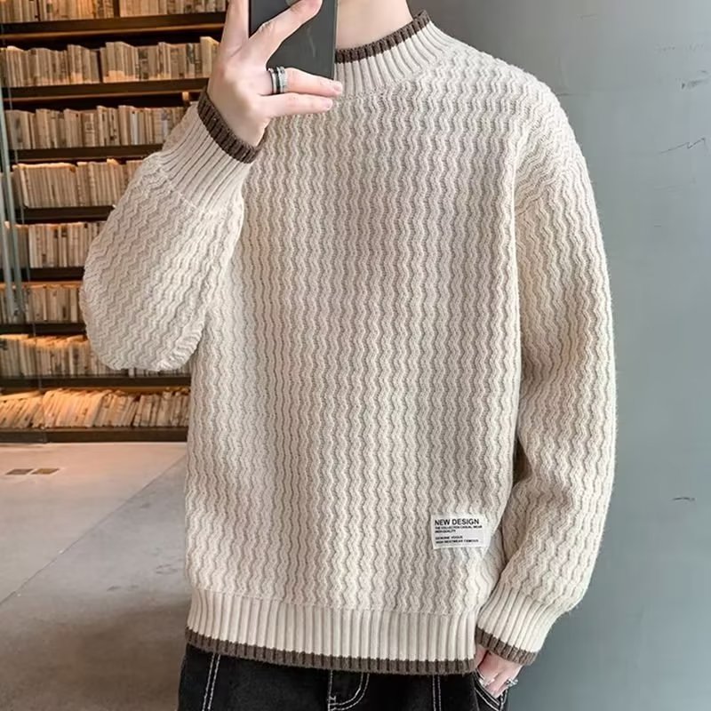 秋冬加厚毛衣男韩版潮流宽松日系针织衫冬季ins港风慵懒线衣外套