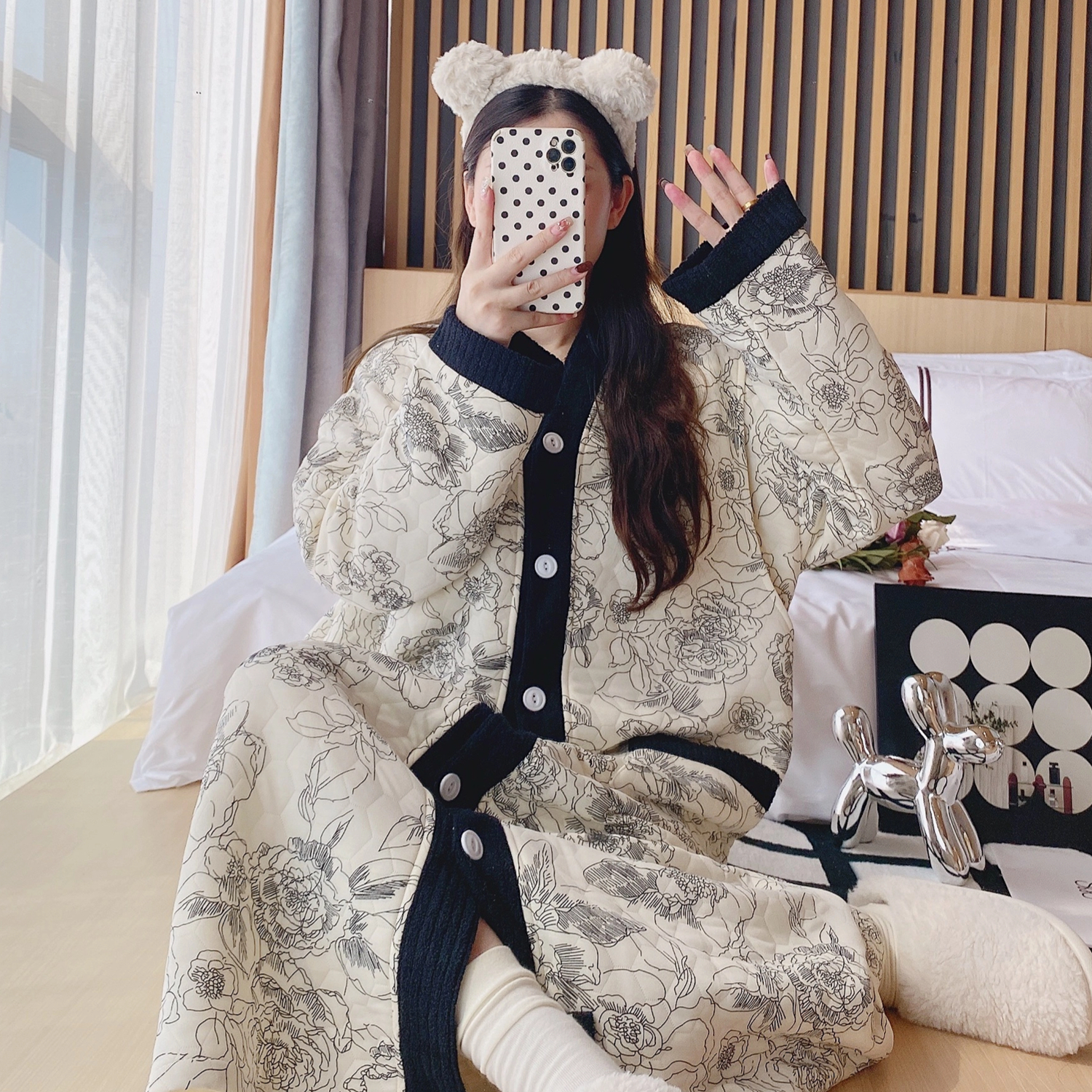 【5-25度】带胸垫空气棉哺乳待产孕妇加肥加大孕期加厚外穿宽松秋季