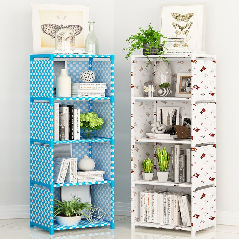 简易多层组装家用桌上落地省空间书柜置物架特价儿童学生收纳架子