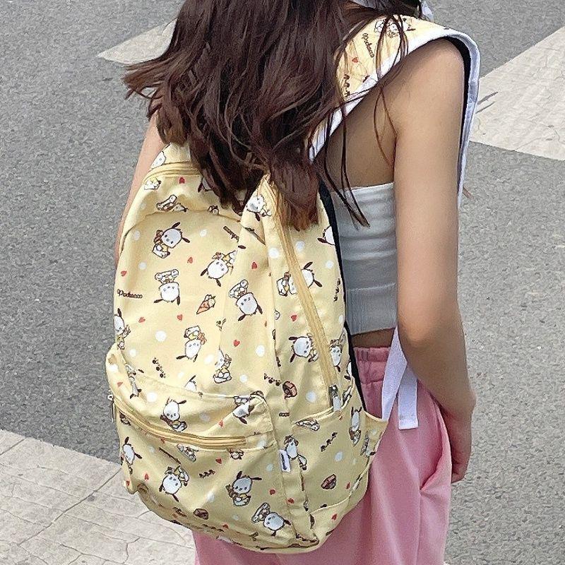 小扬推荐情侣双肩包2023新款书包小狗学生初高中大容量书包碎花