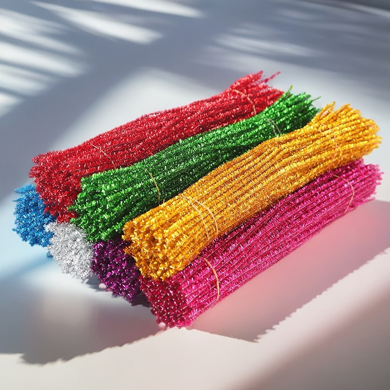 金葱七彩彩色系 DIY扭扭棒亮闪闪扭棒炫彩金葱毛根雪寒薇花配件