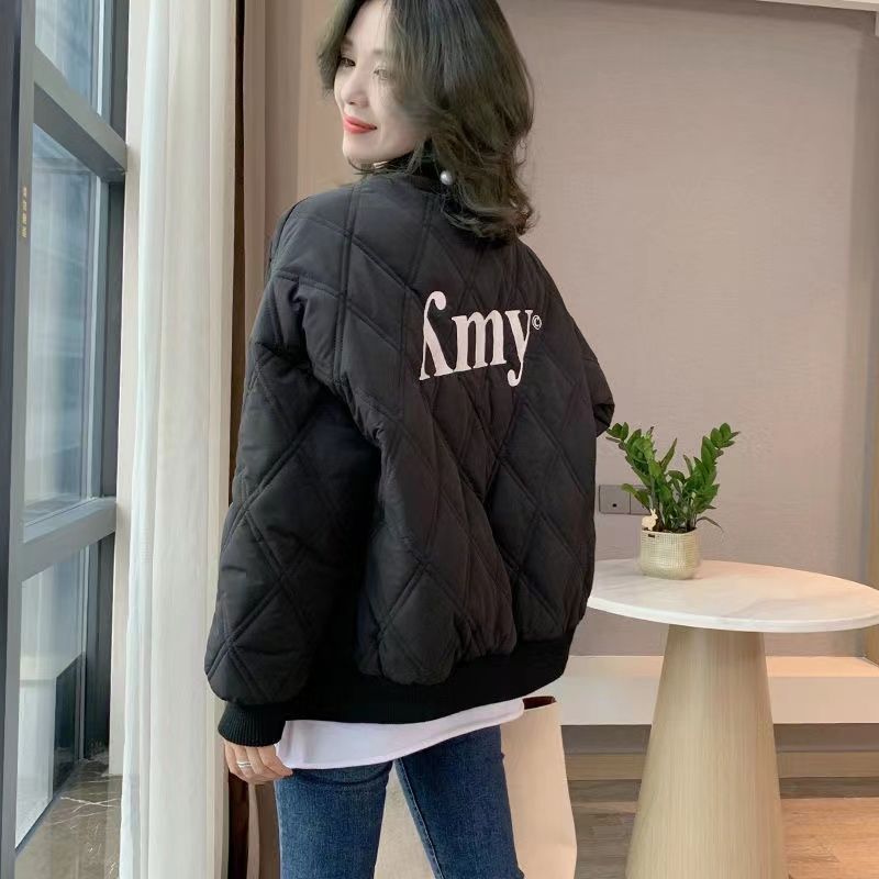 雪中飞韩版轻薄棒球服棉衣女2023冬季新款短款大码羽绒棉服时尚洋