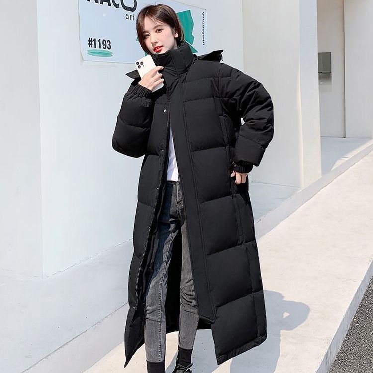 雪中飞中戏羽绒服女2023冬季新款到脚踝加厚情侣宽松大码长款羽绒