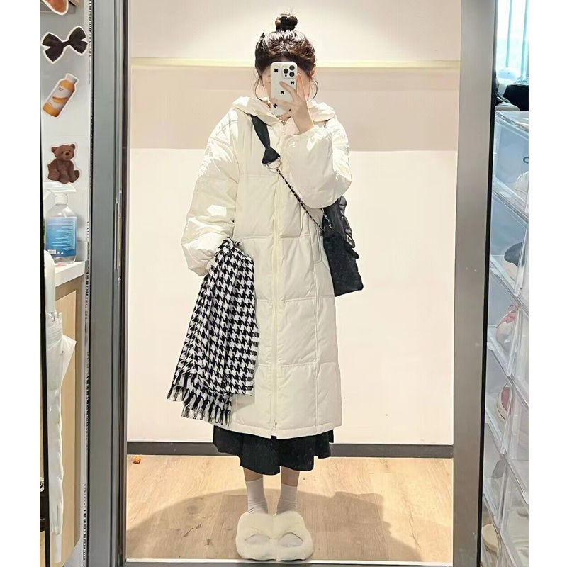 雪中飞棉服女中长款2023新款棉袄女潮ins冬季学生韩版宽松连帽过