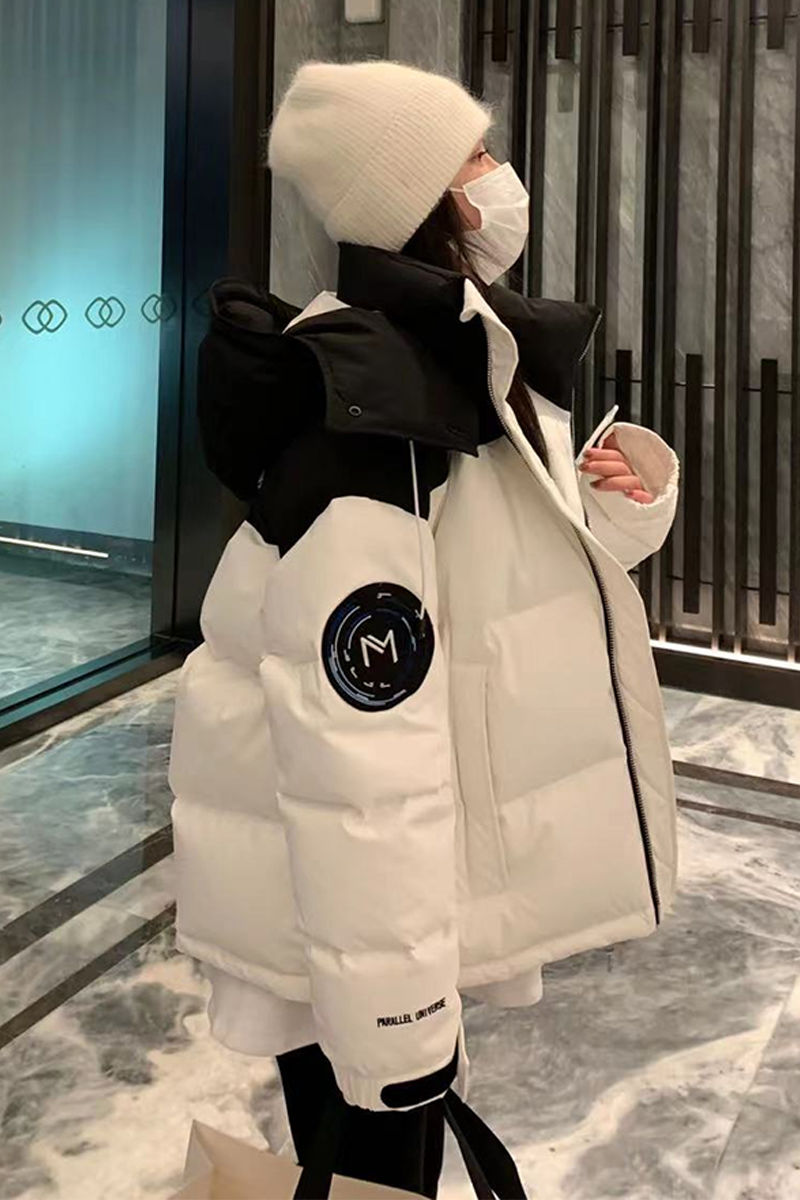 雪中飞棉袄新款2023爆款oversize棉服女小众设计感工装羽绒棉衣冬