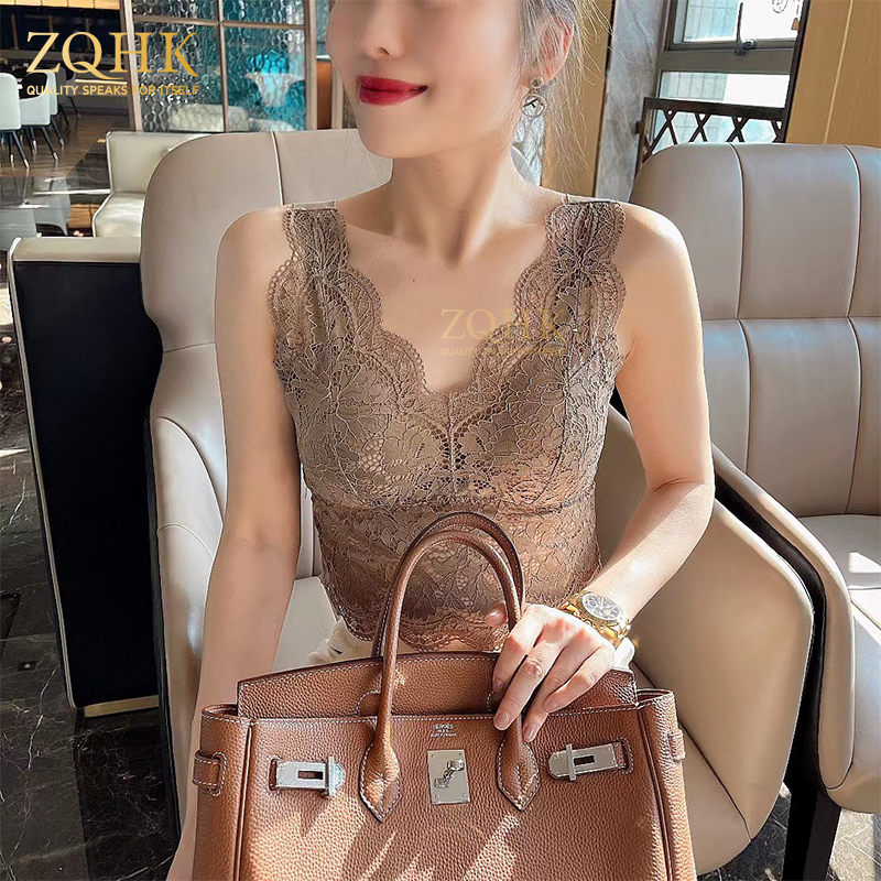 【ZQHK】子琪品牌新款V领性感吊带打底内搭蕾丝美背时尚背心吊带