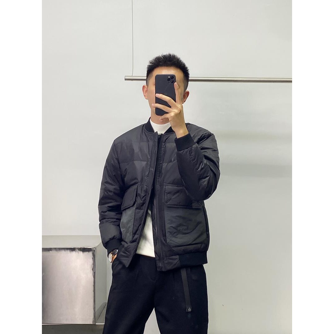 波司澄轻薄羽绒服男新款潮流韩版口袋拼色棒球领夹克秋冬男士保暖