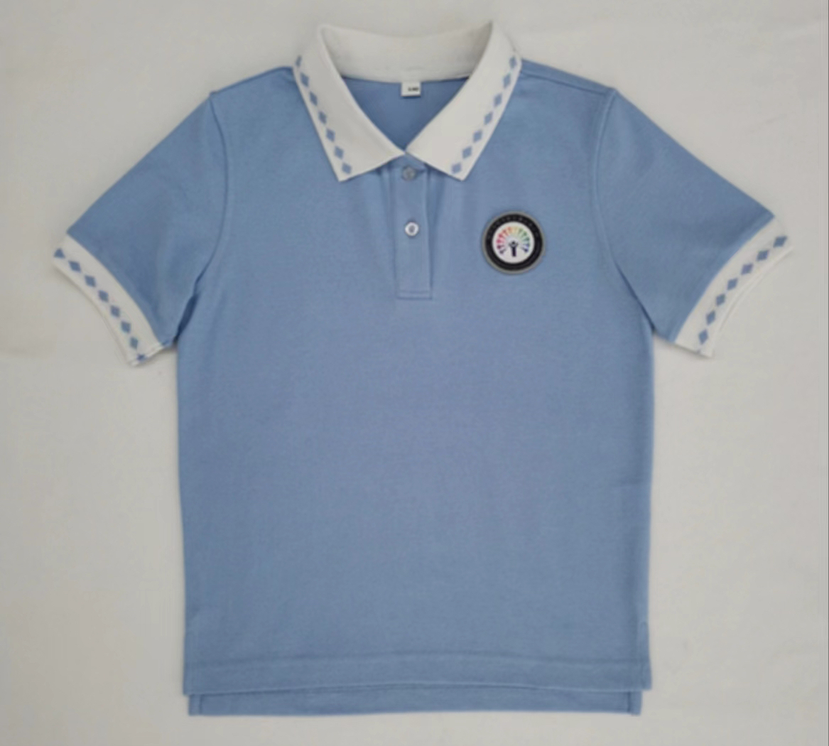 蒲公英夏季蓝色校服，男生款式白色