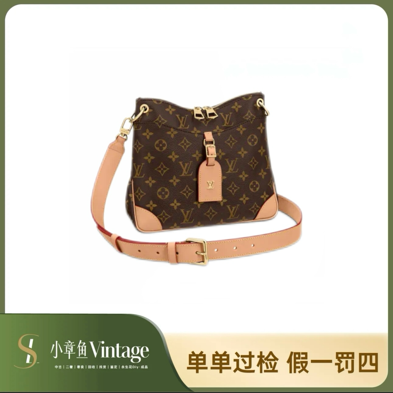 99新 LouisVuitton/路易威登 oden小号斜挎包/芯片款