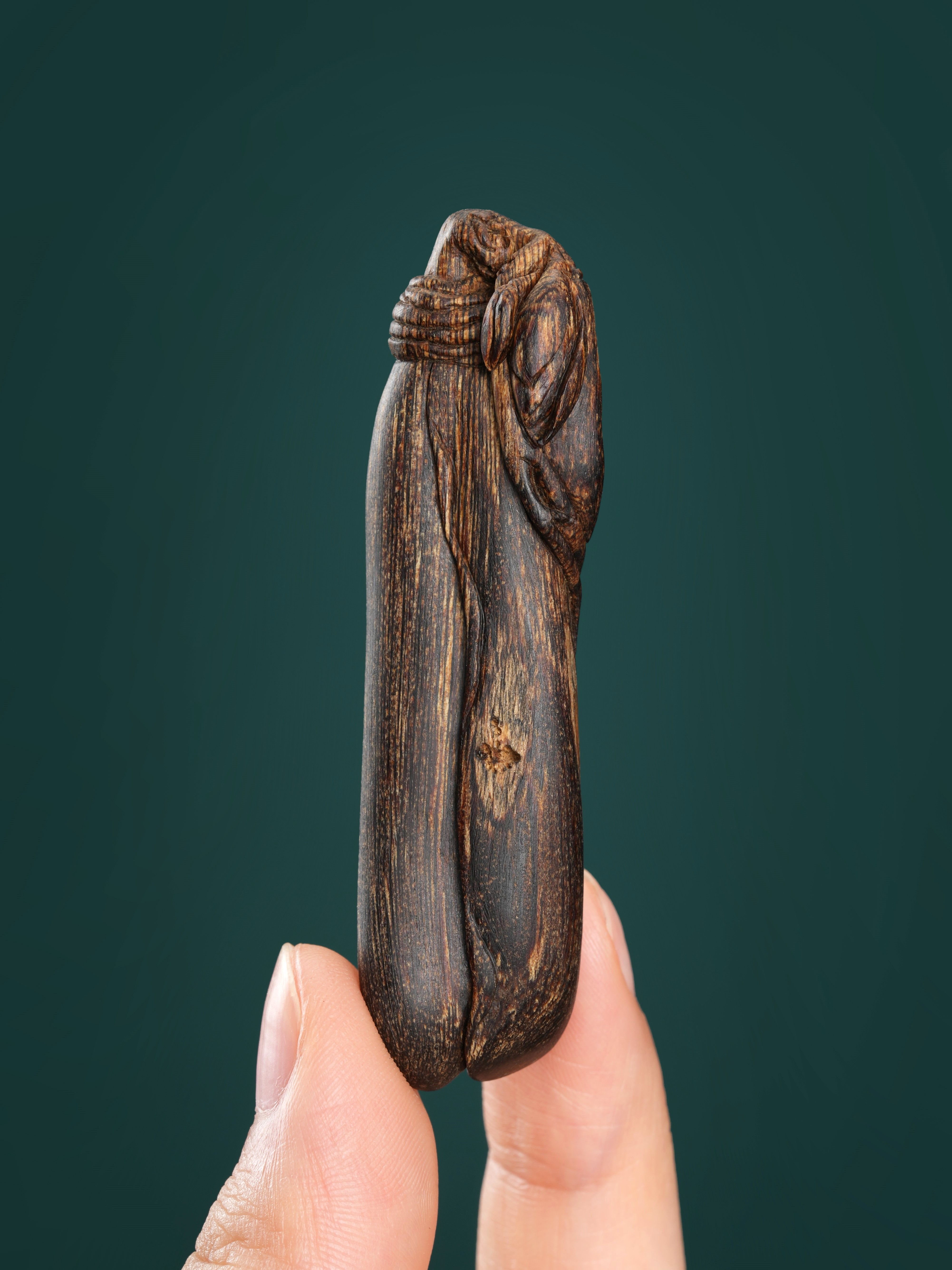 文莱沉水高品质精品沉香 吊坠「兰花」精工雕刻