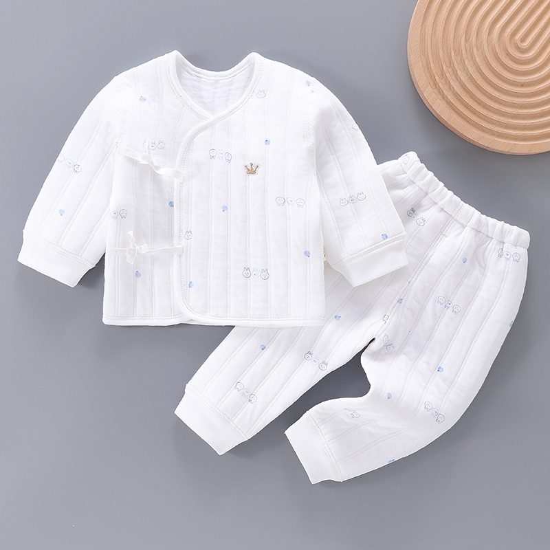 （新生儿）棉宝爱 保暖宝宝套套装纯棉春秋秋衣新生婴和尚服