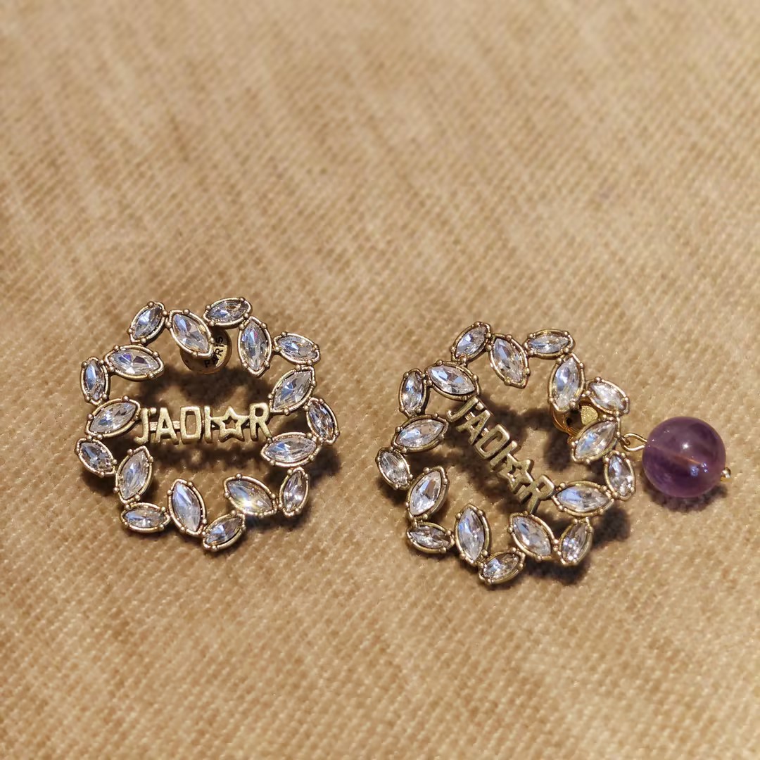 水晶麦穗花环耳钉HTC0092