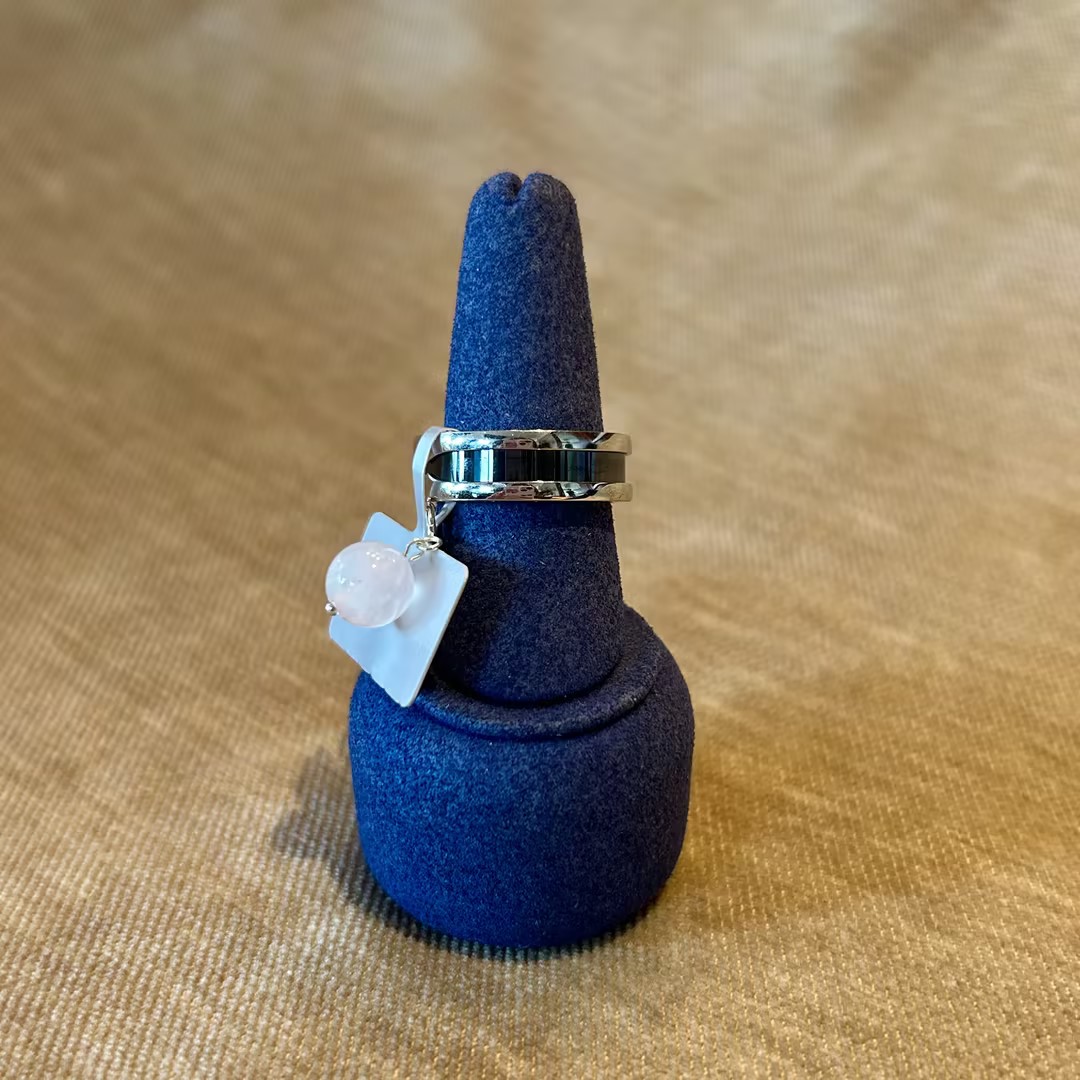 S925银水晶窄版黑陶瓷戒指HTZ0163 HTZ0164 HTZ0162