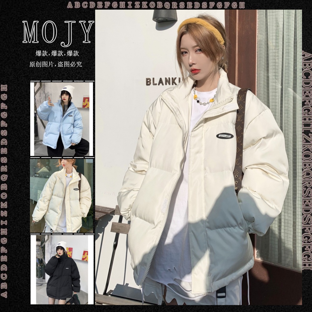 MM明摩小众感女2023年新款短款冬季时尚面包服小个子设计感小众加