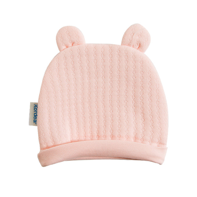 考拉蒂尔婴儿帽子夹丝绵新生儿护囟门帽新生儿包头帽子