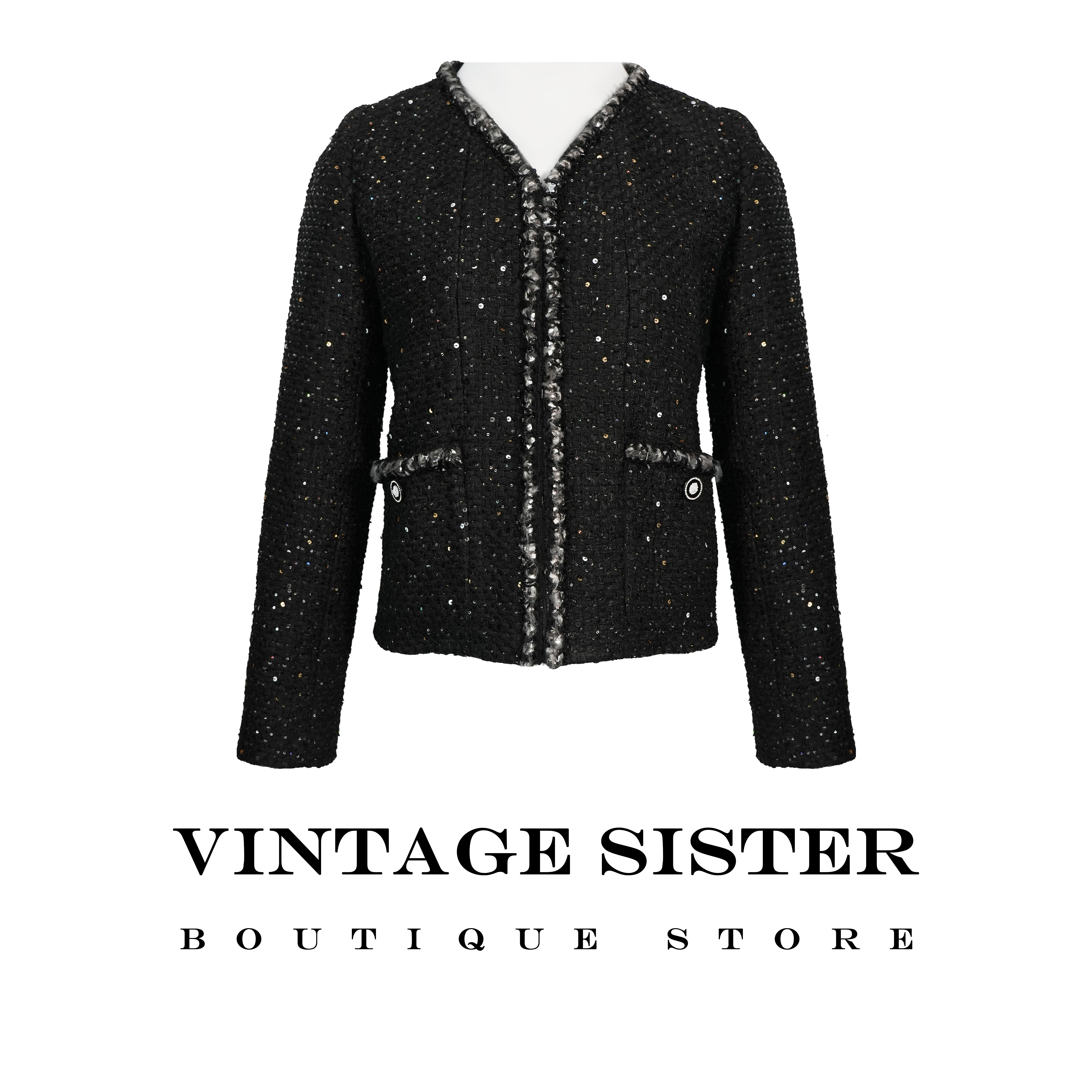 VINTAGE SISTER 7196【VTGSIS 推荐】黑色小香风外套西装时尚法式女