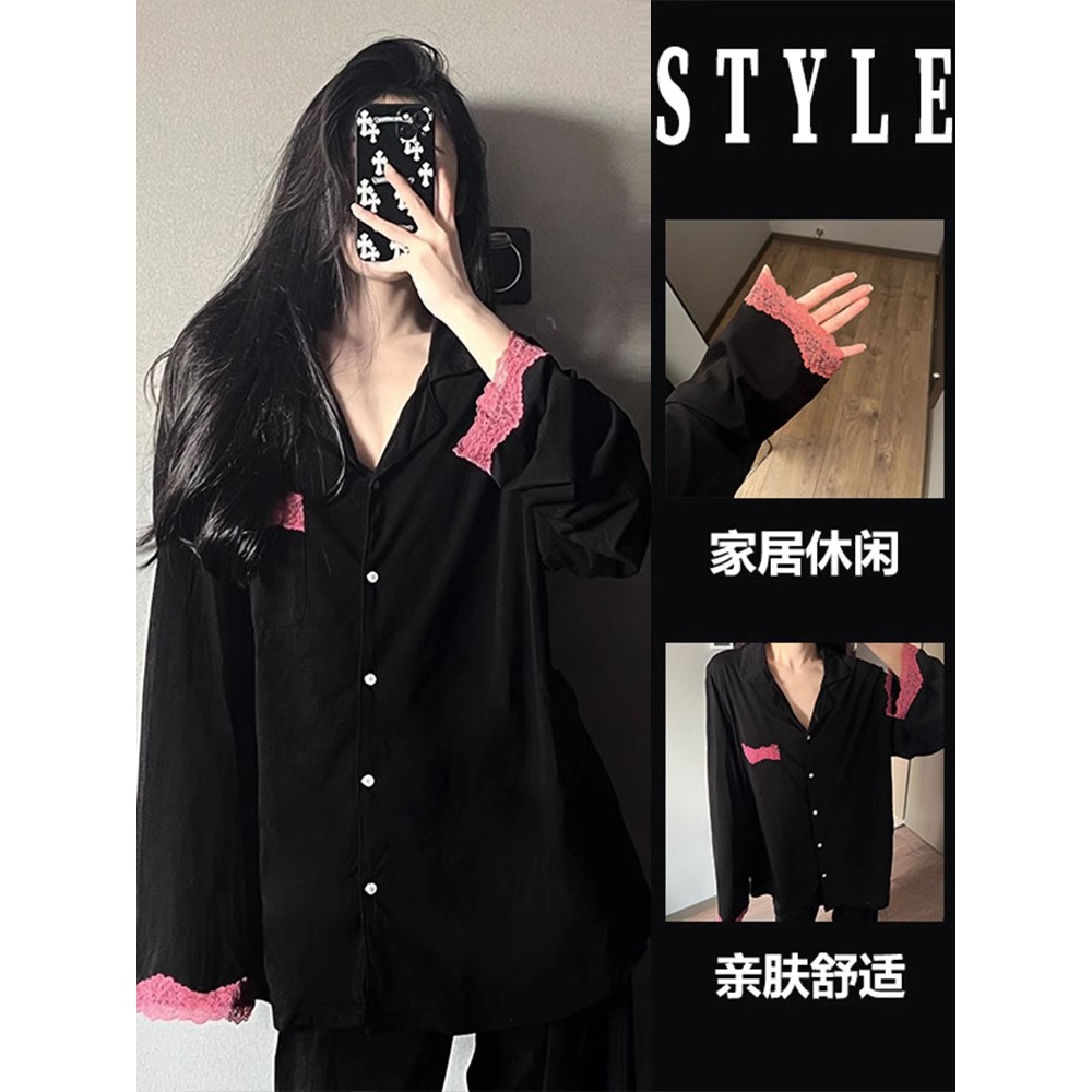 春秋睡衣女长袖莫代尔亲肤高颜值显瘦韩版家居服女可外穿宽松冬天