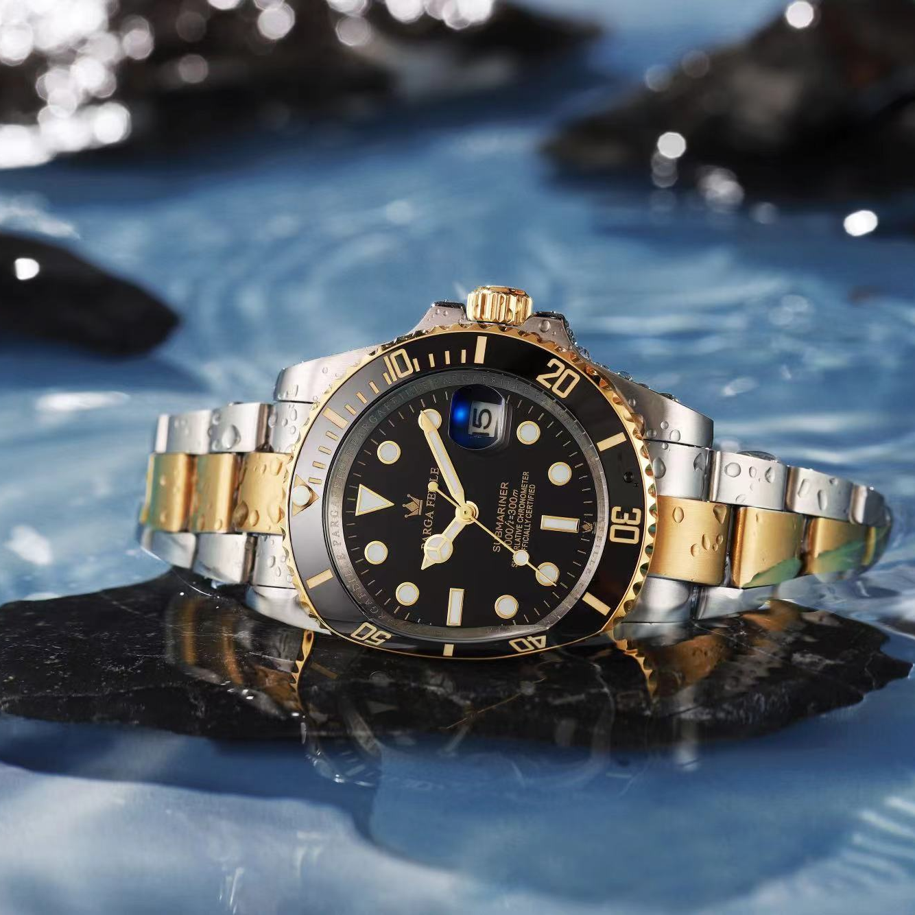 全新未使用（专柜直发）PARGA FEILLE-经典高端自动机械腕表【间金】