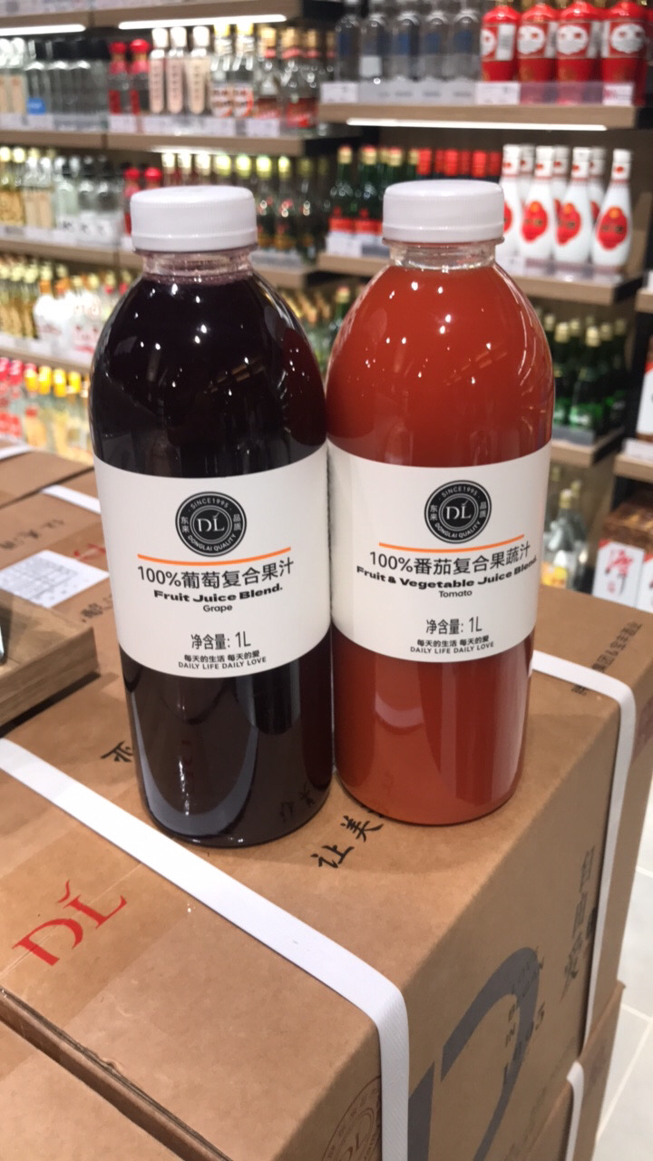 许昌网红超市代购葡萄复合果汁&番茄复合果蔬汁