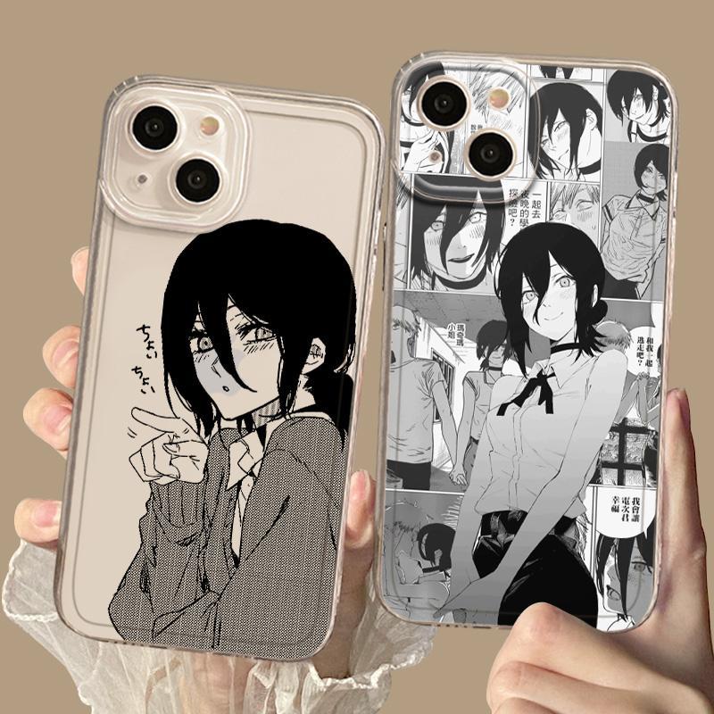 适用电锯人iPhone14手机保护壳苹果15pro动漫12mini玛奇玛11帕瓦x