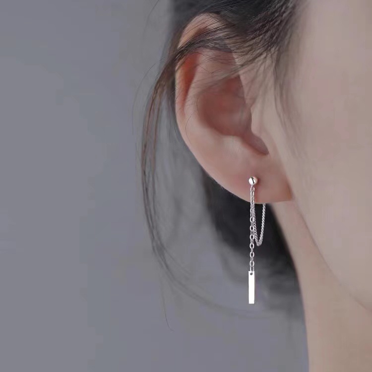925银耳饰 s925纯银链条耳钉女气质流苏耳环新款独特轻奢耳坠耳饰