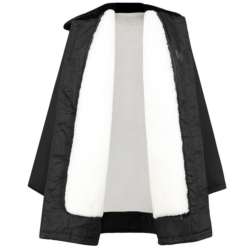 冬季中款半大衣内胆羊毛棉衣加绒加厚保暖 活里活面可拆卸