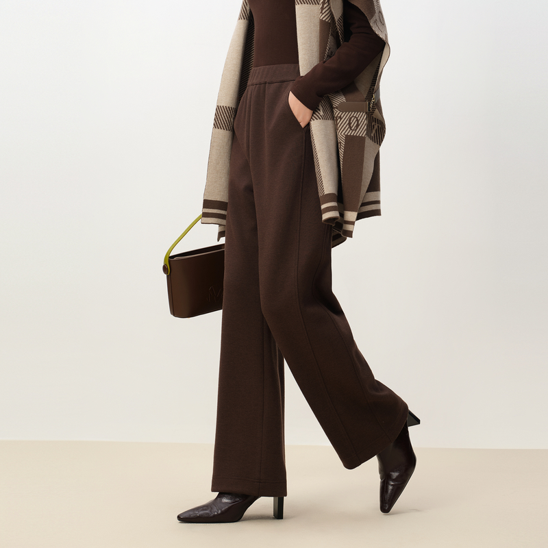 DUNNU/敦奴dunnu冬季时尚百搭高腰显瘦宽松舒适休闲裤8T512120