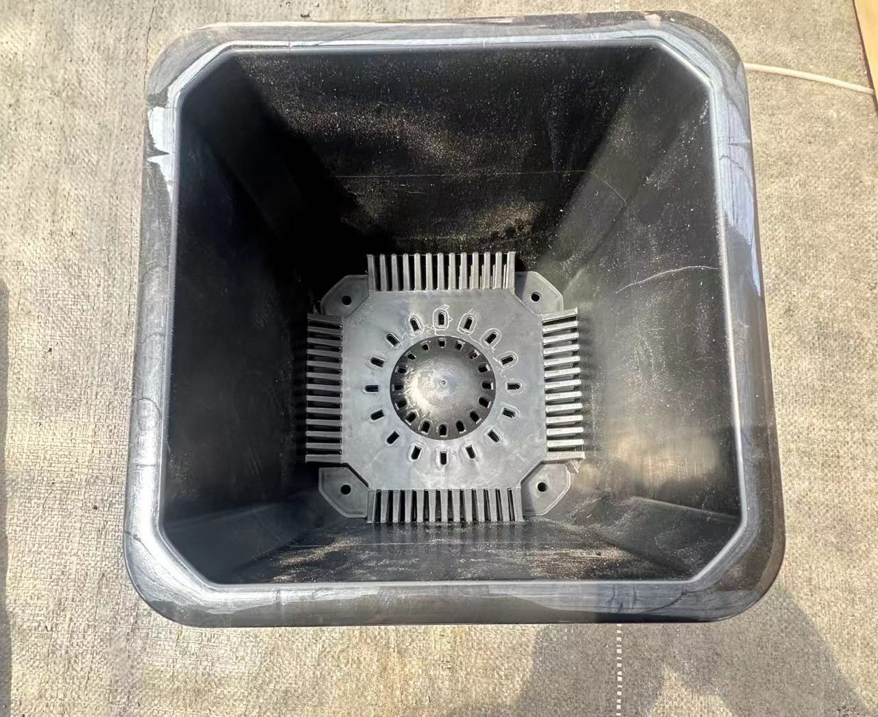 【220黑方】多肉景天花盆绿植黑色透气简约耐用人工尺寸