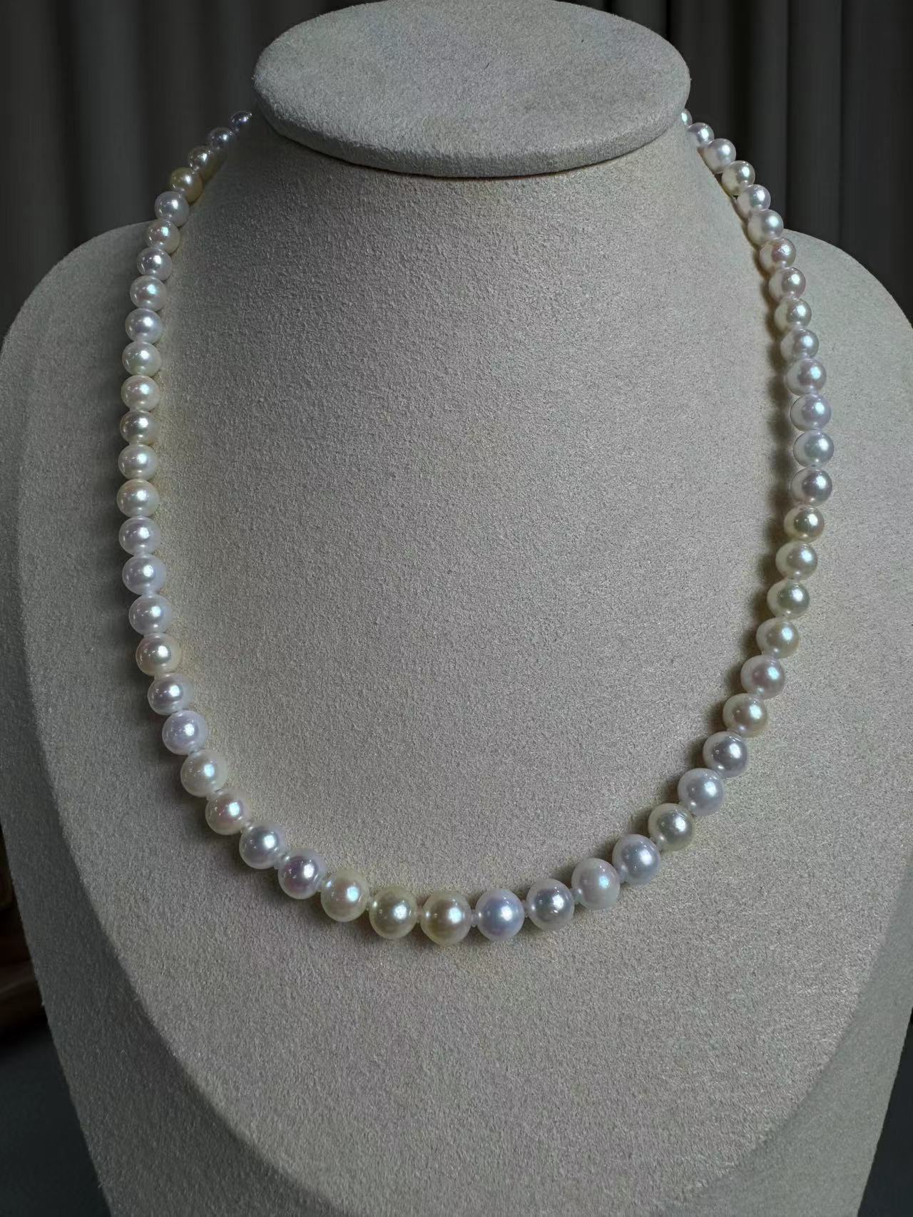 Gloire/古名【睿泽鉴宝】糖果色akoya项链百搭精美  GS0297